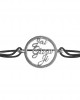 Jai Guru Ji Silver Bracelet with Single Diamond Jai Guru Ji Silver Bracelet with Single Diamond