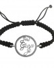 Jai Guru Ji Silver Bracelet with Single Diamond Jai Guru Ji Silver Bracelet with Single Diamond