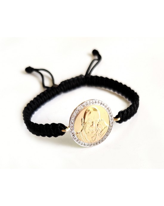 Auspicious Guruji Swaroop bracelet in gold with diamonds Auspicious Guruji Swaroop bracelet in gold with diamonds