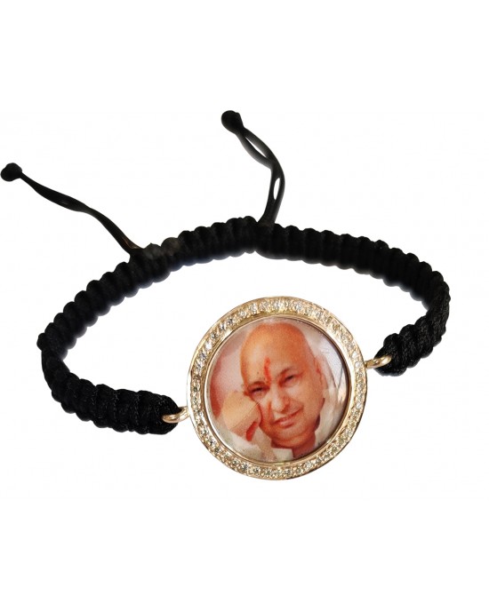 Auspicious guruji swaroop bracelet in gold with diamonds Auspicious guruji swaroop bracelet in gold with diamonds