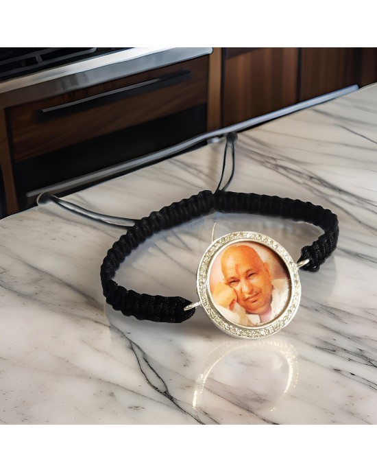 Auspicious guruji swaroop bracelet in gold with diamonds Auspicious guruji swaroop bracelet in gold with diamonds