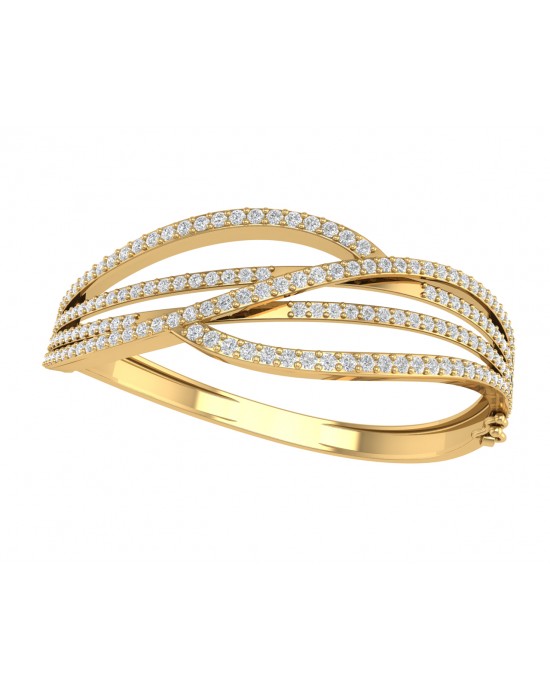 Gena Diamond Half Bangle in 18k gold Gena Diamond Half Bangle in 18k gold