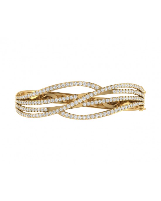 Gena Diamond Half Bangle in 18k gold Gena Diamond Half Bangle in 18k gold