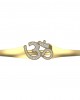 Propitious Gold OM bangle with diamonds in 14k hallmarked gold Propitious Gold OM bangle with diamonds in 14k hallmarked gold