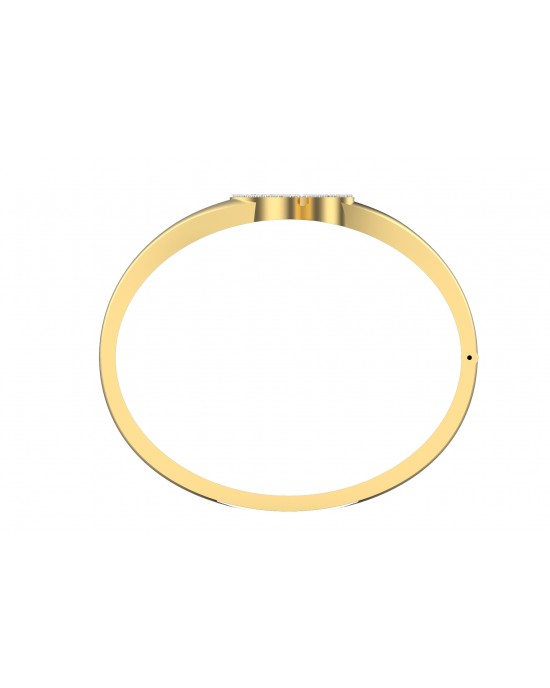 Propitious Gold OM bangle with diamonds in 14k hallmarked gold Propitious Gold OM bangle with diamonds in 14k hallmarked gold