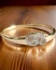 Propitious Gold OM bangle with diamonds in 14k hallmarked gold Propitious Gold OM bangle with diamonds in 14k hallmarked gold