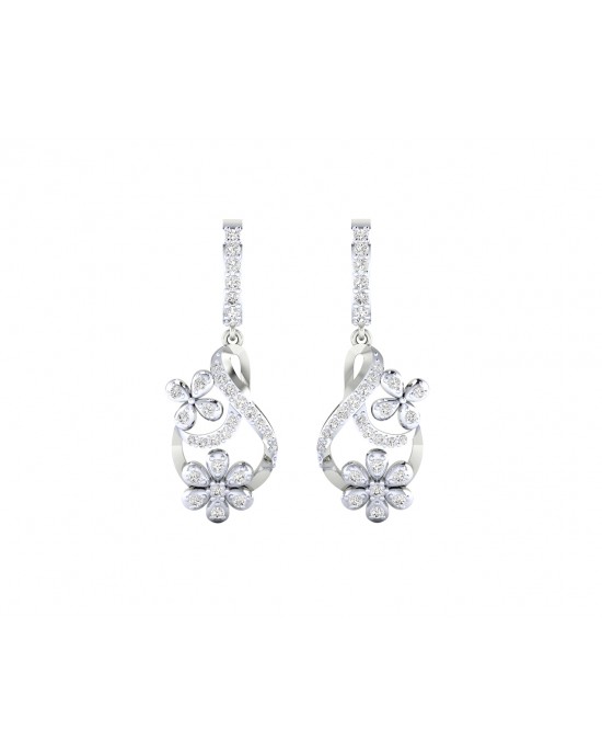 Wagma Diamond dangle drop earrings in gold Wagma Diamond dangle drop earrings in gold