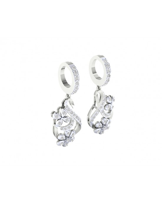 Wagma Diamond dangle drop earrings in gold Wagma Diamond dangle drop earrings in gold