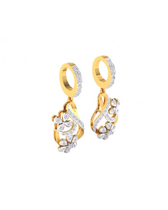 Wagma Diamond dangle drop earrings in gold Wagma Diamond dangle drop earrings in gold