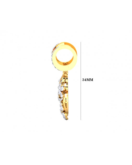 Wagma Diamond dangle drop earrings in gold Wagma Diamond dangle drop earrings in gold
