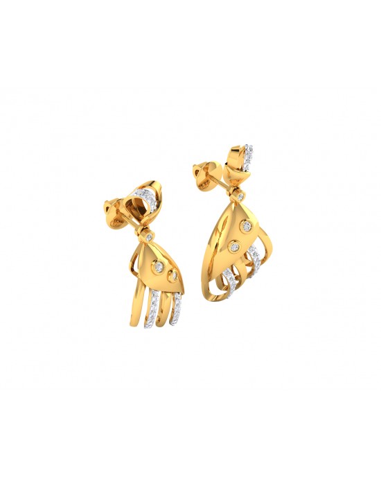 Unice Diamond earrings in 18k gold Unice Diamond earrings in 18k gold