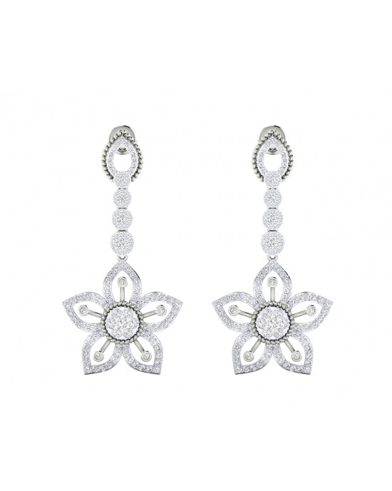 Florina Diamond Dangle drop earrings set in 18k gold Florina Diamond Dangle drop earrings set in 18k gold