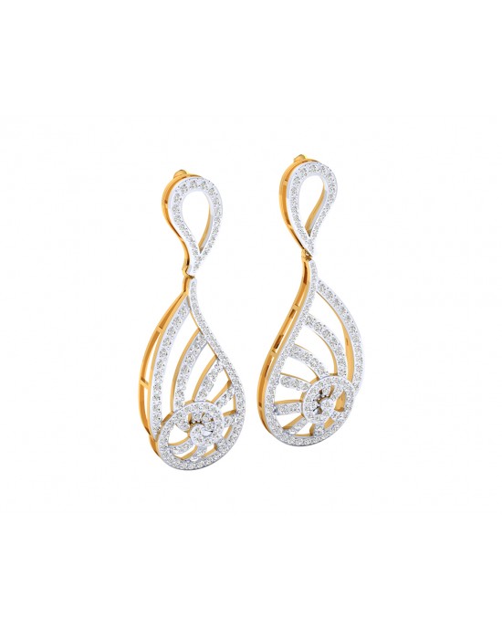 Venna Diamond Danglers in 18k gold Venna Diamond Danglers in 18k gold