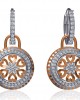 Saba Diamond Dangle earrings on diamond hoops in gold Saba Diamond Dangle earrings on diamond hoops in gold