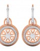 Saba Diamond Dangle earrings on diamond hoops in gold Saba Diamond Dangle earrings on diamond hoops in gold