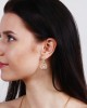 Saba Diamond Dangle earrings on diamond hoops in gold Saba Diamond Dangle earrings on diamond hoops in gold
