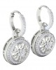 Saba Diamond Dangle earrings on diamond hoops in gold Saba Diamond Dangle earrings on diamond hoops in gold
