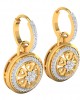 Saba Diamond Dangle earrings on diamond hoops in gold Saba Diamond Dangle earrings on diamond hoops in gold
