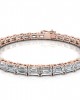 Zeba Lab Grown Emerald Cut Diamonds Tennis Bracelet in Gold Zeba Lab Grown Emerald Cut Diamonds Tennis Bracelet in Gold