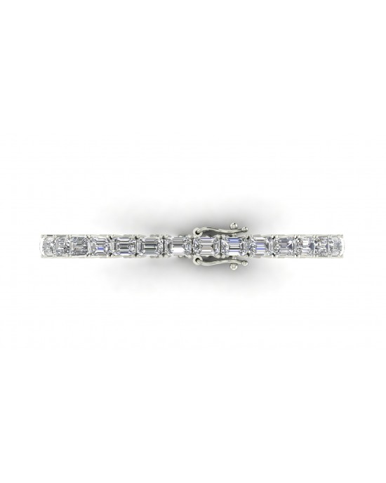 Zeba Lab Grown Emerald Cut Diamonds Tennis Bracelet in Gold Zeba Lab Grown Emerald Cut Diamonds Tennis Bracelet in Gold