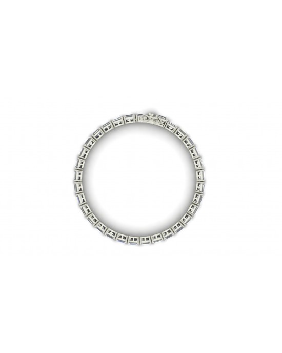 Zeba Lab Grown Emerald Cut Diamonds Tennis Bracelet in Gold Zeba Lab Grown Emerald Cut Diamonds Tennis Bracelet in Gold