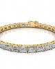 Zeba Lab Grown Emerald Cut Diamonds Tennis Bracelet in Gold Zeba Lab Grown Emerald Cut Diamonds Tennis Bracelet in Gold