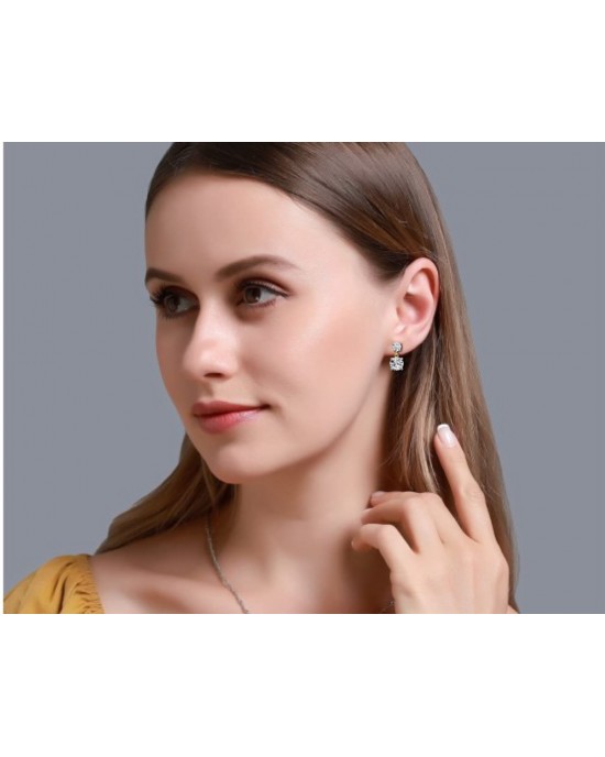 Elena Lab Diamond Solitaire Drop Earrings in Gold Elena Lab Diamond Solitaire Drop Earrings in Gold