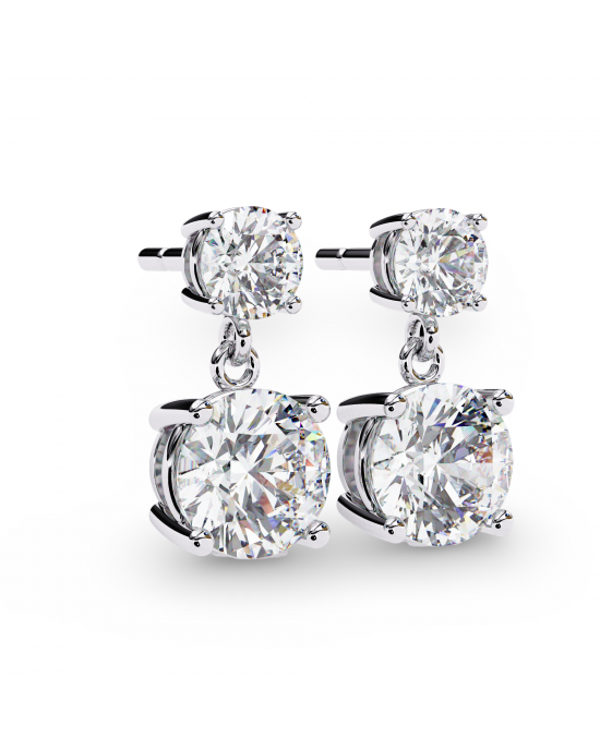 Elena Lab Diamond Solitaire Drop Earrings in Gold Elena Lab Diamond Solitaire Drop Earrings in Gold