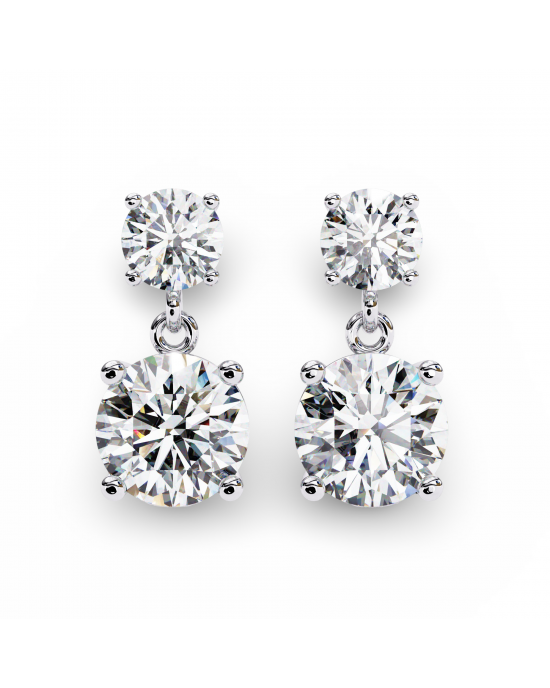 Elena Lab Diamond Solitaire Drop Earrings in Gold Elena Lab Diamond Solitaire Drop Earrings in Gold
