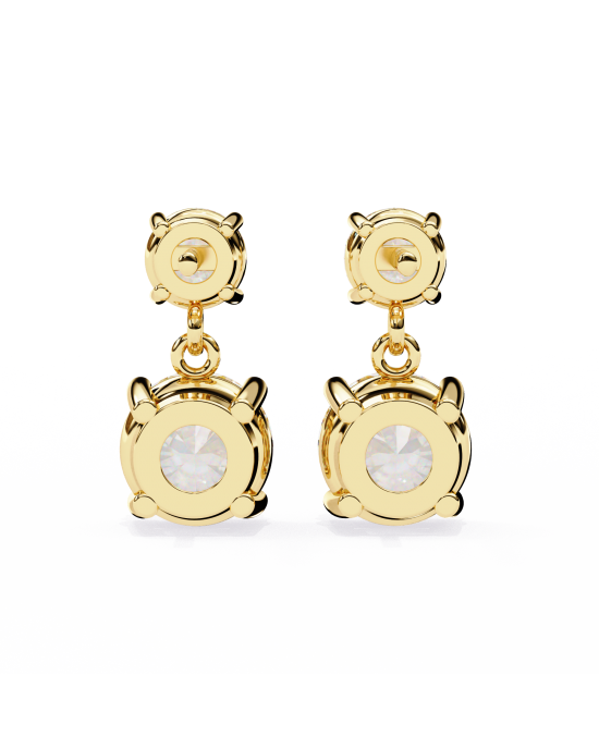 Elena Lab Diamond Solitaire Drop Earrings in Gold Elena Lab Diamond Solitaire Drop Earrings in Gold