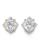 Princess Lab Grown Diamond Solitaire Ear Studs in Gold Princess Lab Grown Diamond Solitaire Ear Studs in Gold