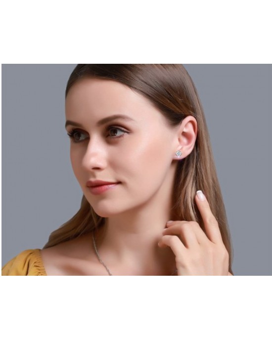 Princess Lab Grown Diamond Solitaire Ear Studs in Gold Princess Lab Grown Diamond Solitaire Ear Studs in Gold