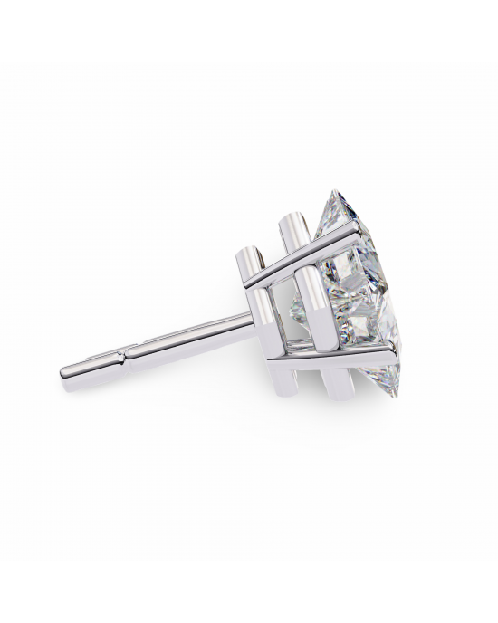 Princess Lab Grown Diamond Solitaire Ear Studs in Gold Princess Lab Grown Diamond Solitaire Ear Studs in Gold
