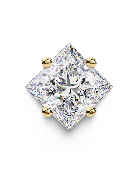 Princess Lab Grown Diamond Solitaire Ear Studs in Gold Princess Lab Grown Diamond Solitaire Ear Studs in Gold
