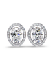 Heena Lab Diamond Oval shape Solitaire Diamond Earrings with diamond Halo Heena Lab Diamond Oval shape Solitaire Diamond Earrings with diamond Halo