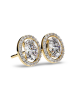Heena Lab Diamond Oval shape Solitaire Diamond Earrings with diamond Halo Heena Lab Diamond Oval shape Solitaire Diamond Earrings with diamond Halo