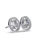 Heena Lab Diamond Oval shape Solitaire Diamond Earrings with diamond Halo Heena Lab Diamond Oval shape Solitaire Diamond Earrings with diamond Halo