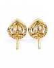 Leena Pear Shape Lab Grown Diamond Solitaire Earrings with diamond Halo in Gold Leena Pear Shape Lab Grown Diamond Solitaire Earrings with diamond Halo in Gold