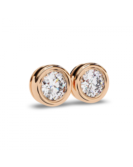 Hazel Lab Grown Diamond Earstuds In Gold Hazel Lab Grown Diamond Earstuds In Gold