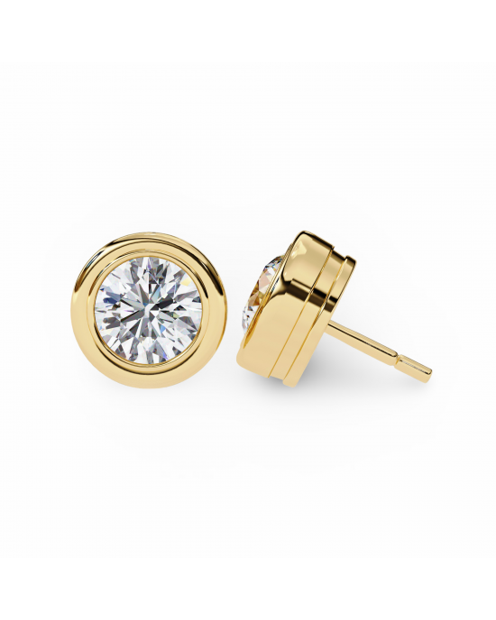 Hazel Lab Grown Diamond Earstuds In Gold Hazel Lab Grown Diamond Earstuds In Gold