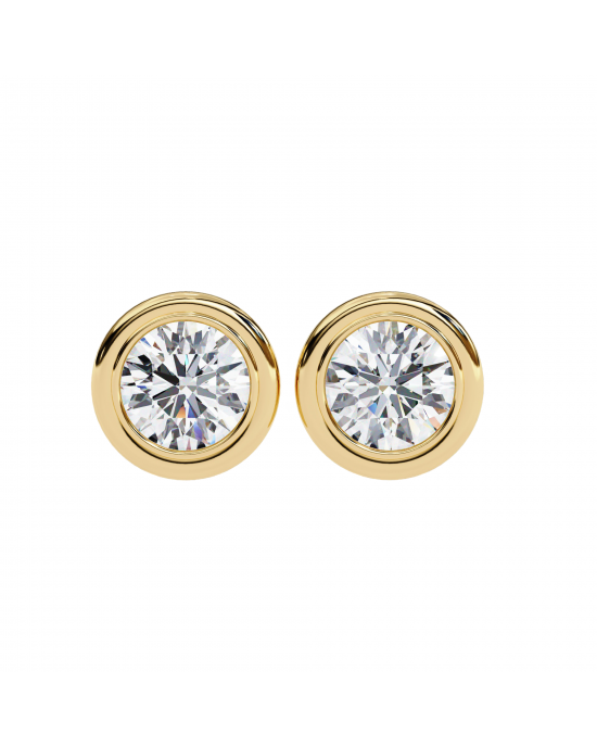 Hazel Lab Grown Diamond Earstuds In Gold Hazel Lab Grown Diamond Earstuds In Gold