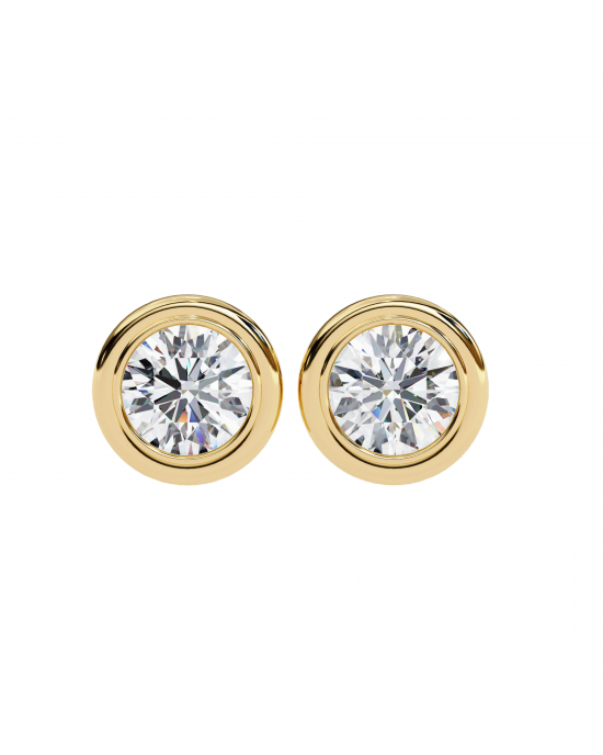Hazel Lab Grown Diamond Earstuds In Gold Hazel Lab Grown Diamond Earstuds In Gold