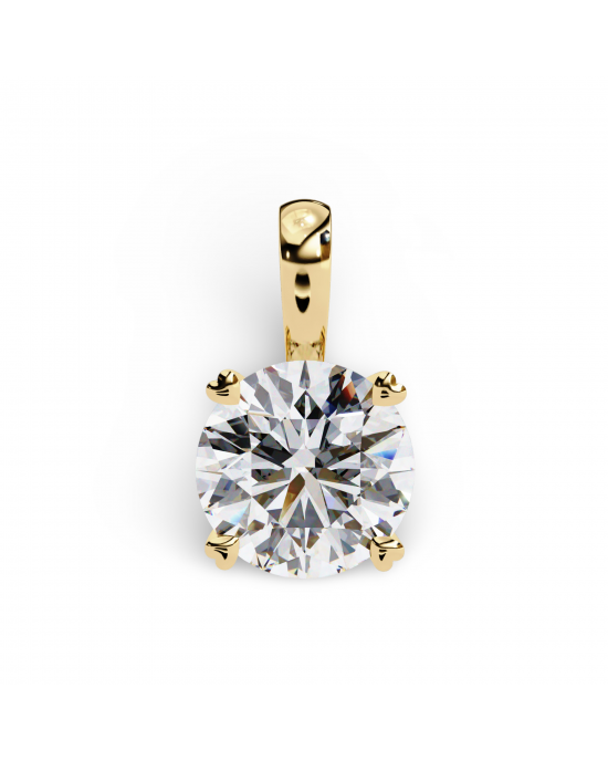 Classic Round Brilliant Solitaire Diamond Pendant in Gold Classic Round Brilliant Solitaire Diamond Pendant in Gold