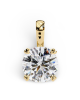 Classic Round Brilliant Solitaire Diamond Pendant in Gold Classic Round Brilliant Solitaire Diamond Pendant in Gold