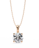 Classic Round Brilliant Solitaire Diamond Pendant in Gold Classic Round Brilliant Solitaire Diamond Pendant in Gold