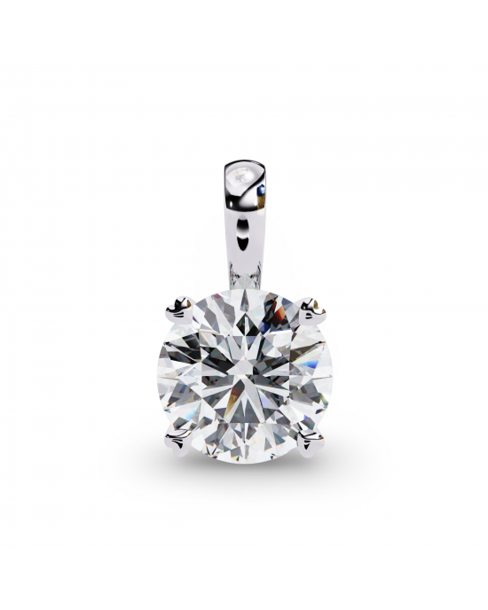 Classic Round Brilliant Solitaire Diamond Pendant in Gold Classic Round Brilliant Solitaire Diamond Pendant in Gold
