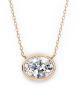 Tina Lab Grown Oval Shape Diamond Solitaire Pendant on gold chain Tina Lab Grown Oval Shape Diamond Solitaire Pendant on gold chain