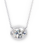 Tina Lab Grown Oval Shape Diamond Solitaire Pendant on gold chain Tina Lab Grown Oval Shape Diamond Solitaire Pendant on gold chain