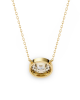 Tina Lab Grown Oval Shape Diamond Solitaire Pendant on gold chain Tina Lab Grown Oval Shape Diamond Solitaire Pendant on gold chain