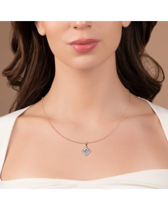 Princess Lab Grown Diamond Solitaire Pendant Princess Lab Grown Diamond Solitaire Pendant